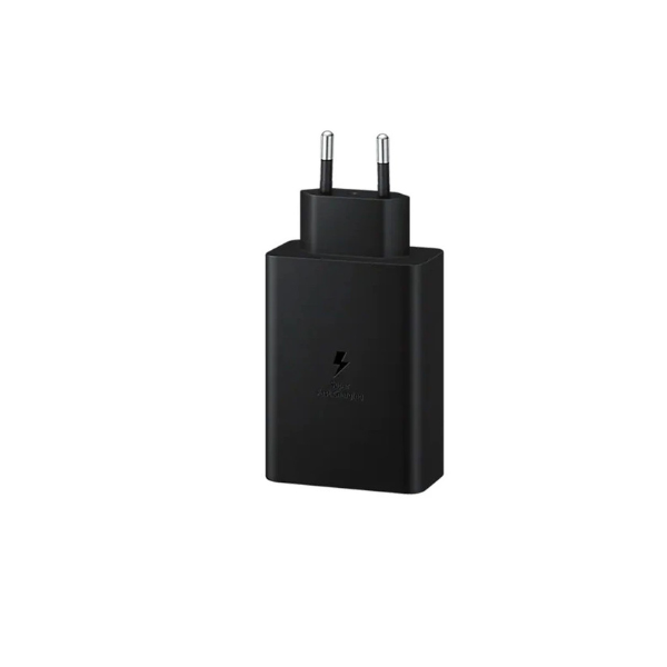Chargeur Secteur Samsung 65 W Trio – 2 × USB‑C + 1 × USB‑A, Charge Ultra‑Rapide & Multi‑Appareils _