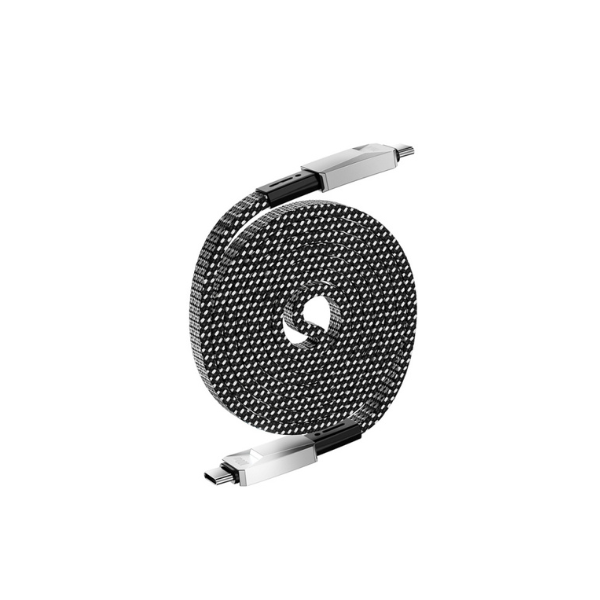 Câble USB-C vers USB-C WiWU Wi-C078 Cyberlink – 1M, Charge Rapide 100W PD, Magnétique, Nylon Tressé Ultra Résistant