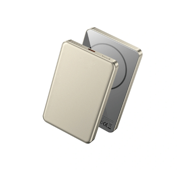 Power Bank P15 5000mAh WiWU Ultra Thin Magnetic – Batterie Externe Magnétique Ultra Fine avec Charge Rapide Sans Fil & USB-C