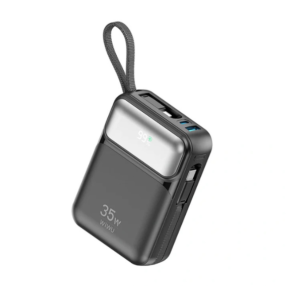 Batterie Externe WiWU Galaxy 35W – Power Bank 20000mAh avec Câbles Intégrés et Charge Rapide