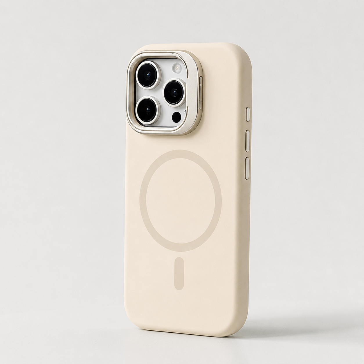 Coque Liquid Silicone MagSafe avec Support Intégré et Protection Camera – Protection Premium pour iPhone