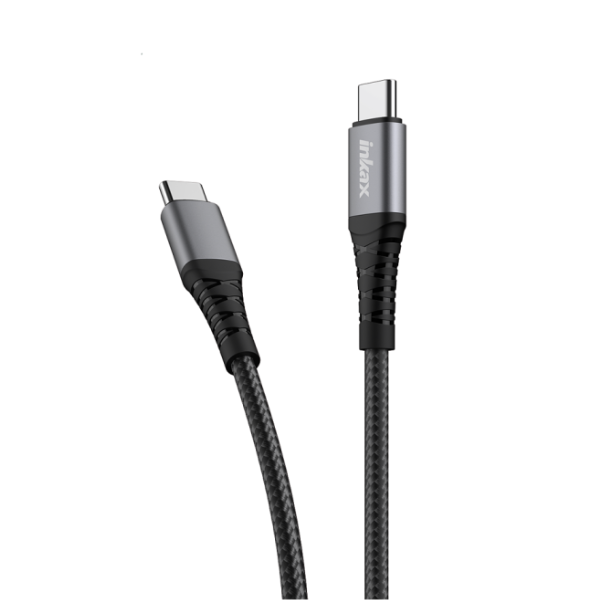INKAX CB45 Câble de Charge Rapide 60W USB-C vers USB-C – Alliage d’Aluminium, Power Delivery, 1 m