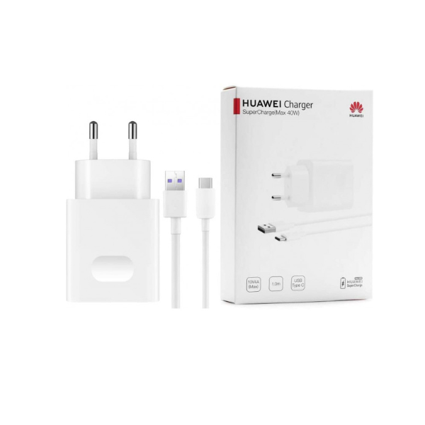 Chargeur Huawei SuperCharge 40W USB-C – Adaptateur Secteur Ultra Rapide avec Câble Type-C