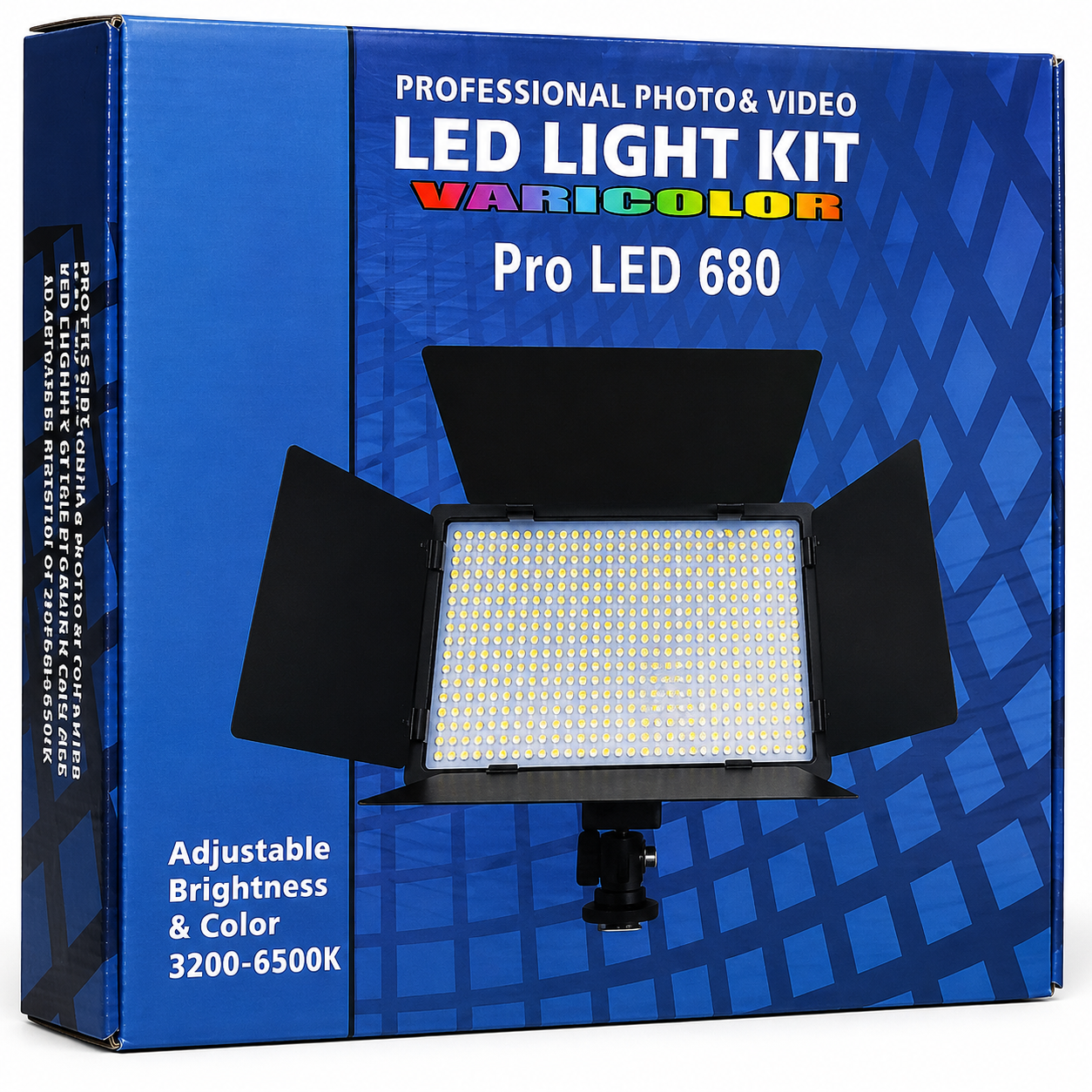 Panneau LED 680 Pro Bi-Color avec Volets – Kit d'Éclairage Photo & Vidéo Professionnel 3200K-6500K