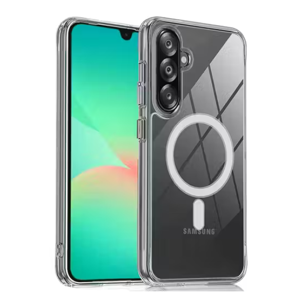 Coque Transparente MagSafe pour Samsung Galaxy A56 5G – Protection Antichoc PC + TPU, Compatible Charge Sans Fil