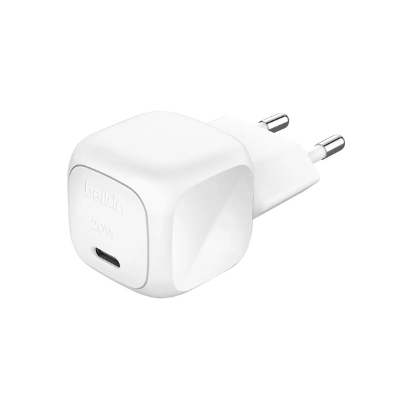 Chargeur Belkin USB-C compact 20W  BoostCharge – charge rapide & sécurité