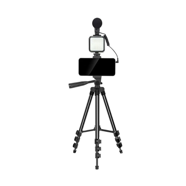Trépied Stable KSD-T50 1,2 m Noir – Support Réglable Professionnel pour Smartphone, Caméra & Ring Light