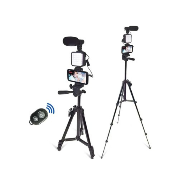 Trépied Stable KSD-T50 1,2 m Noir – Support Réglable Professionnel pour Smartphone, Caméra & Ring Light