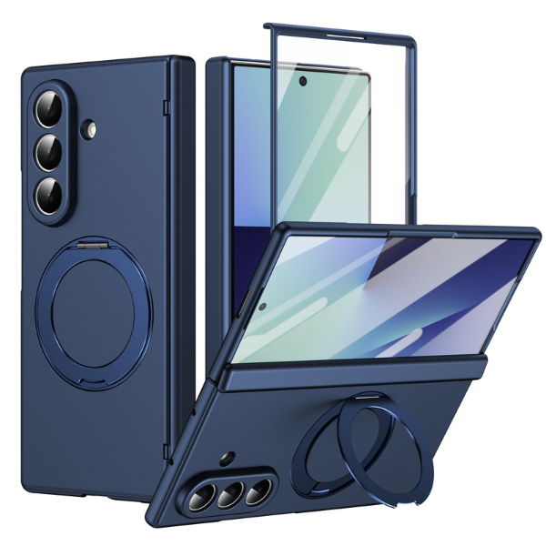 Coque Samsung Galaxy Z Fold Magnétique Premium avec Protection de Charnière & Support Rotatif 360° Compatible Magsafe
