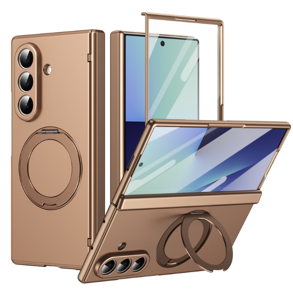 Coque Samsung Galaxy Z Fold Magnétique Premium avec Protection de Charnière & Support Rotatif 360° Compatible Magsafe