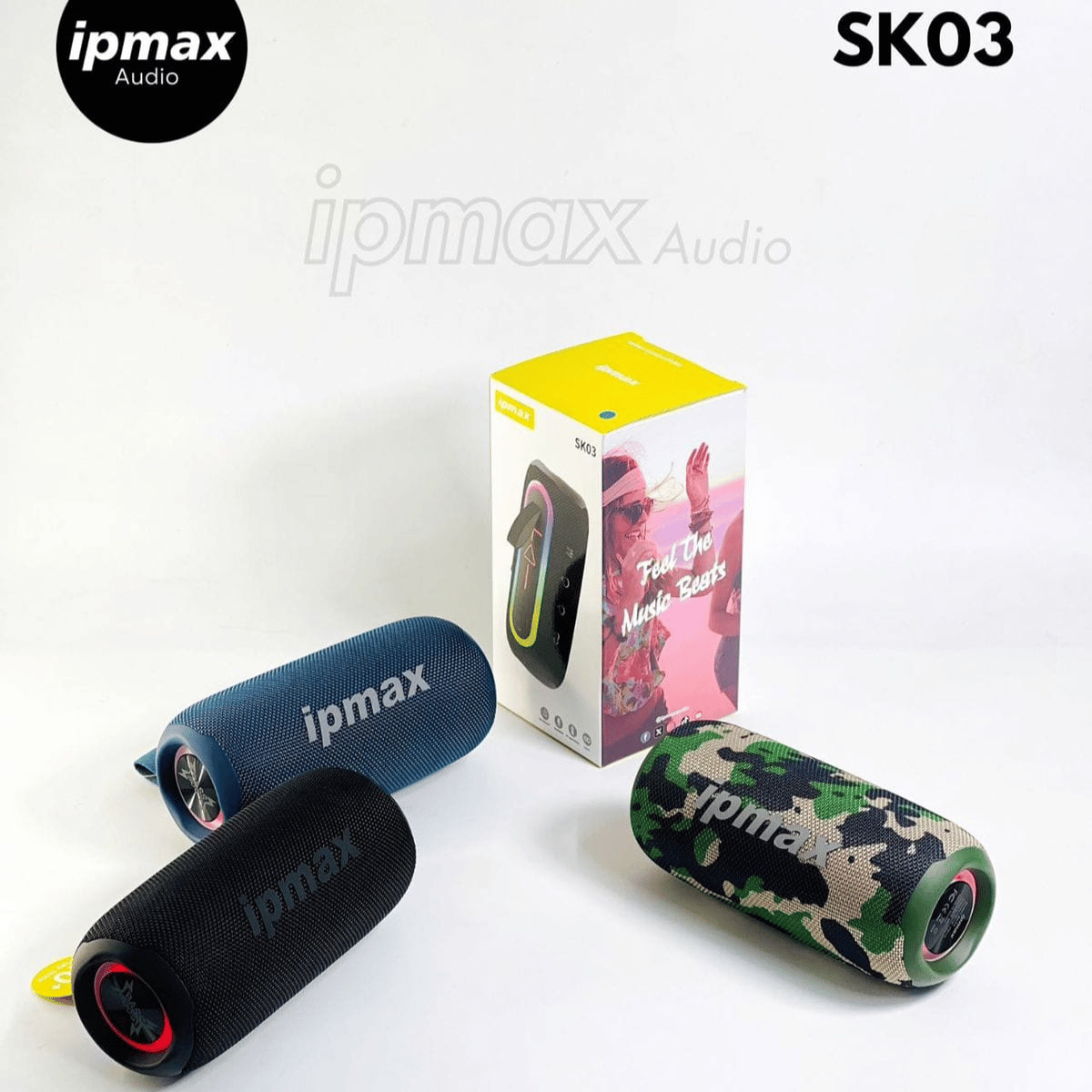 Enceinte Bluetooth IPMAX SK03 – Son puissant, design compact & autonomie longue durée