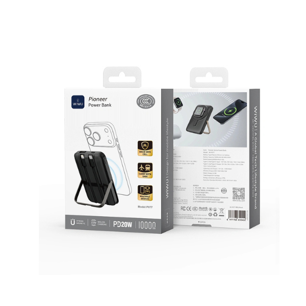 Power Bank Wi-P077 WIWU PD20W Pioneer 10000mAh – Batterie Externe Charge Rapide Portable
