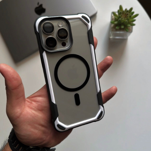 Coque Transparente de Luxe avec Recharge Sans Fil Magnétique pour iPhone – Protection Premium & Alignement MagSafe