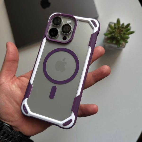 Coque Transparente de Luxe avec Recharge Sans Fil Magnétique pour iPhone – Protection Premium & Alignement MagSafe