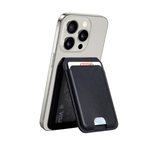 Porte-cartes MagSafe en Cuir WiWU Mag Wallet FM – Design Élégant, Fixation Magnétique Puissante