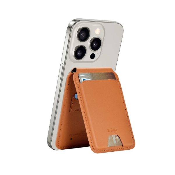 Porte-cartes MagSafe en Cuir WiWU Mag Wallet FM – Design Élégant, Fixation Magnétique Puissante