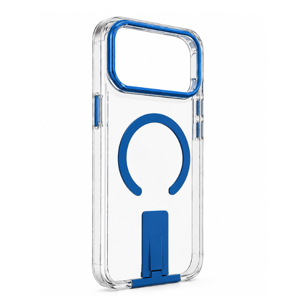 Coque Transparente MagSafe avec Support Intégré – Protection Caméra Premium pour iPhone