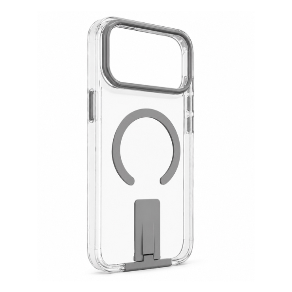 Coque Transparente MagSafe avec Support Intégré – Protection Caméra Premium pour iPhone
