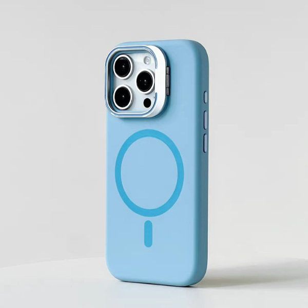 Coque Liquid Silicone MagSafe avec Support Intégré et Protection Camera – Protection Premium pour iPhone