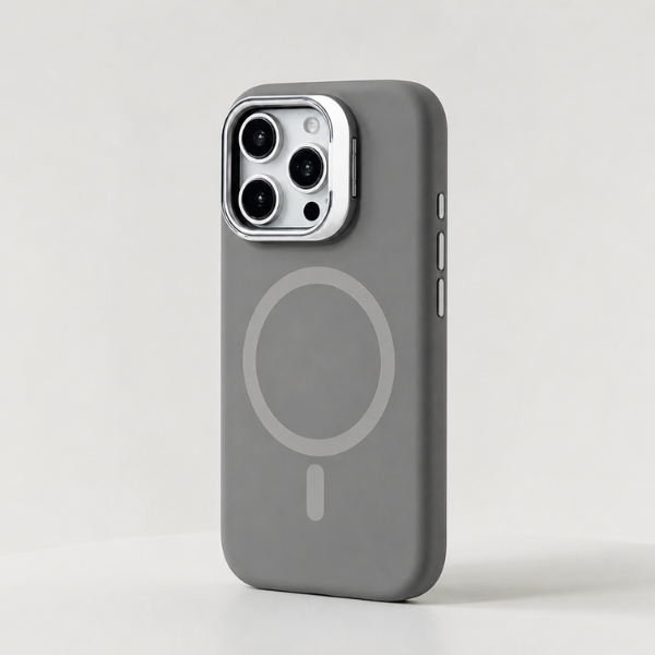 Coque Liquid Silicone MagSafe avec Support Intégré et Protection Camera – Protection Premium pour iPhone