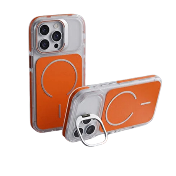 Coque Premium Mat MagSafe avec Support Caméra Métal – Protection Antichoc pour iPhone