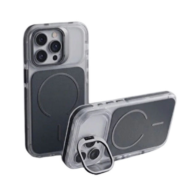 Coque Premium Mat MagSafe avec Support Caméra Métal – Protection Antichoc pour iPhone