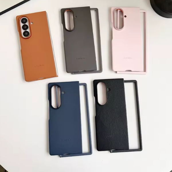 Coque en Cuir Slim pour Samsung Galaxy Z Fold – Protection Antichoc Premium, Design Élégant & Ultra-Fin avec Bumper Renforcé