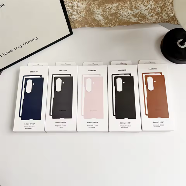 Coque en Cuir Slim pour Samsung Galaxy Z Fold – Protection Antichoc Premium, Design Élégant & Ultra-Fin avec Bumper Renforcé