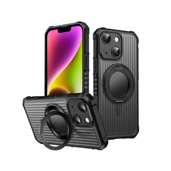 Coque Magnétique avec Support 360° pour iPhone et Samsung — PC + TPU