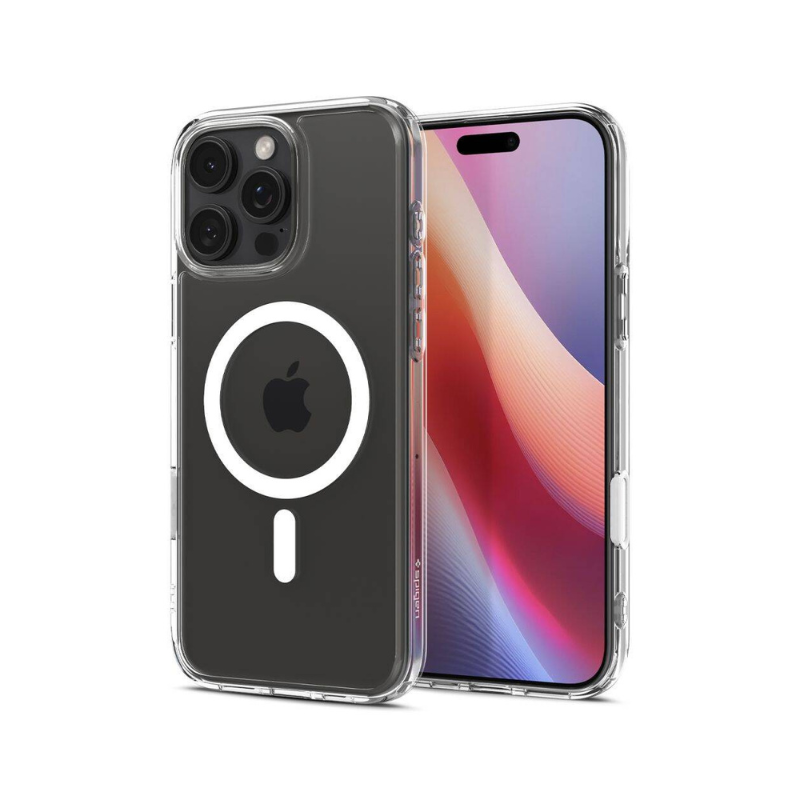 Coque Spigen Ultra Hybrid MagFit pour iPhone  – MagSafe Transparent & Blanc