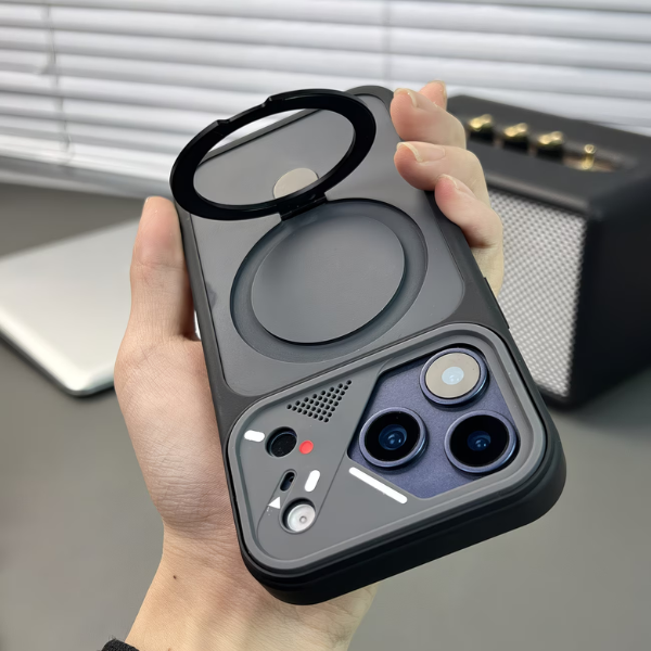 Coque Futuriste MagSafe avec Protection Caméra – Antichoc & Design Tech pour iPhone