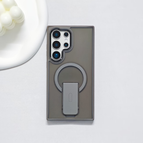 Coque Samsung Galaxy S Luxe Mat Magnétique MagSafe Antichoc + Support
