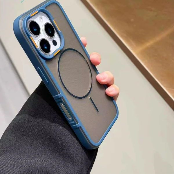 Coque magnétique “Grid Circle”Et Protection Camera pour Smartphone