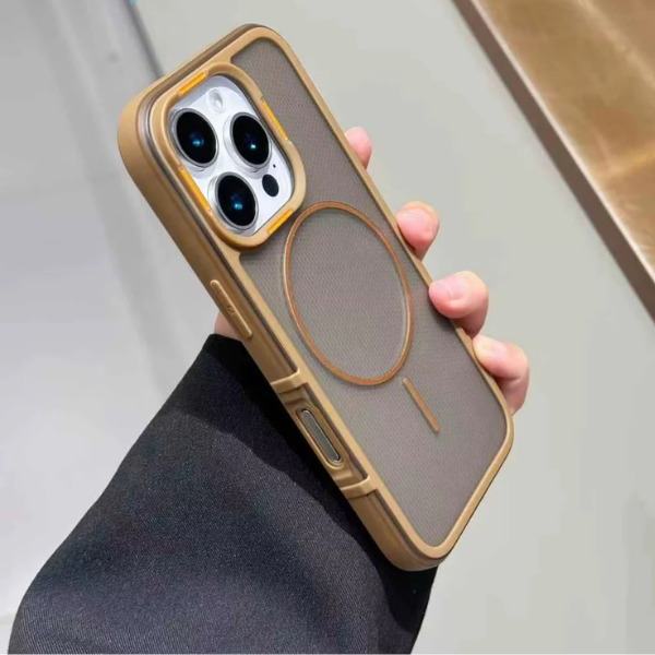Coque magnétique “Grid Circle”Et Protection Camera pour Smartphone