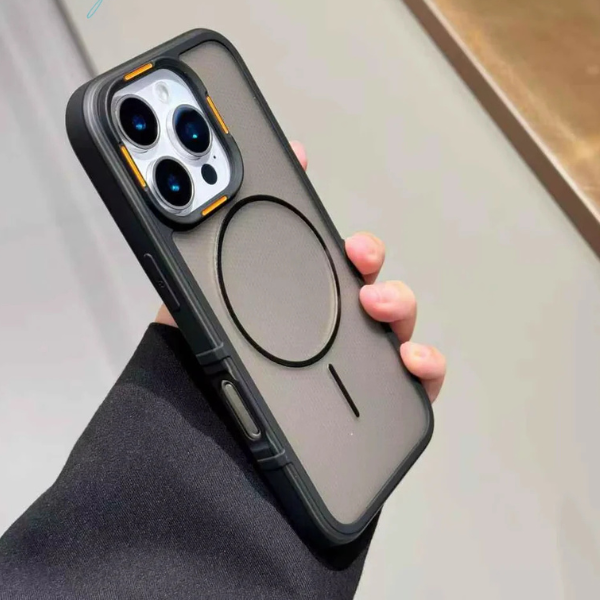 Coque magnétique “Grid Circle”Et Protection Camera pour Smartphone