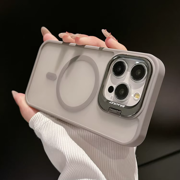 Coque Magnétique Avec Support Et Lens Camera Pour iPhone – Protection élégante