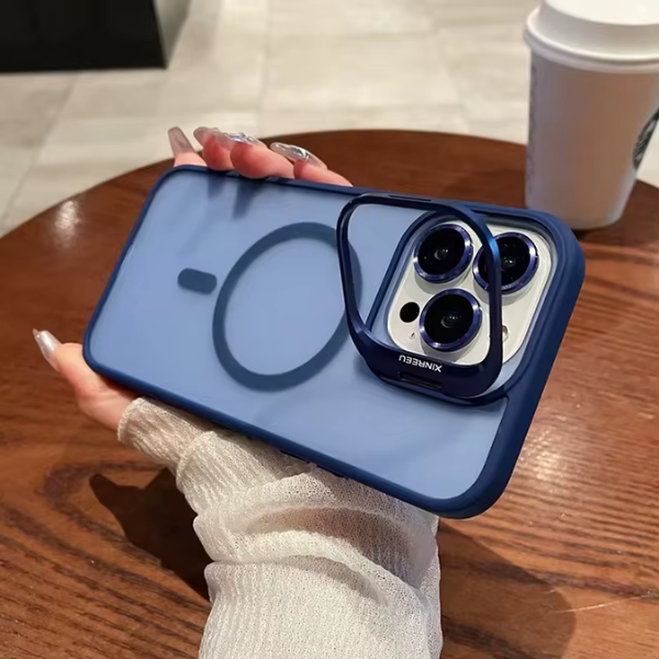 Coque Magnétique Avec Support Et Lens Camera Pour iPhone – Protection élégante